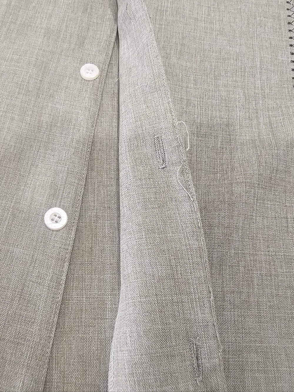 Men's 2xl Light Sage Button-Up Camp Shirt - Picture 2 of 5